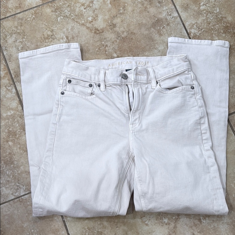 American Eagle Outfitters Women's Straight Leg Jeans - White